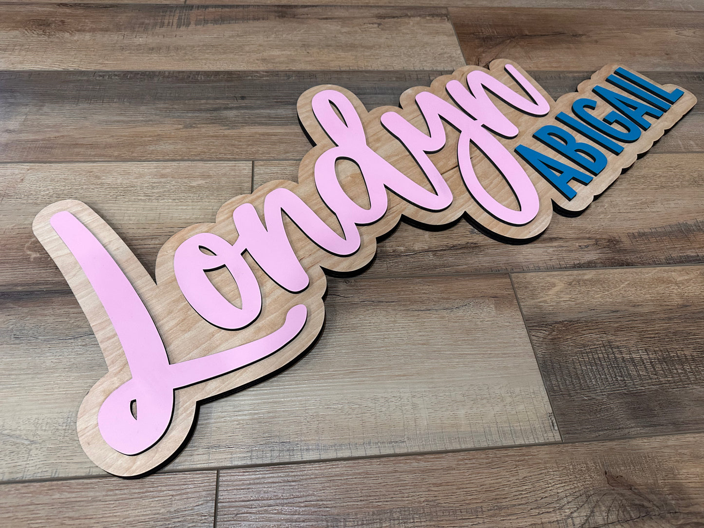 Layered First + Middle Name Sign