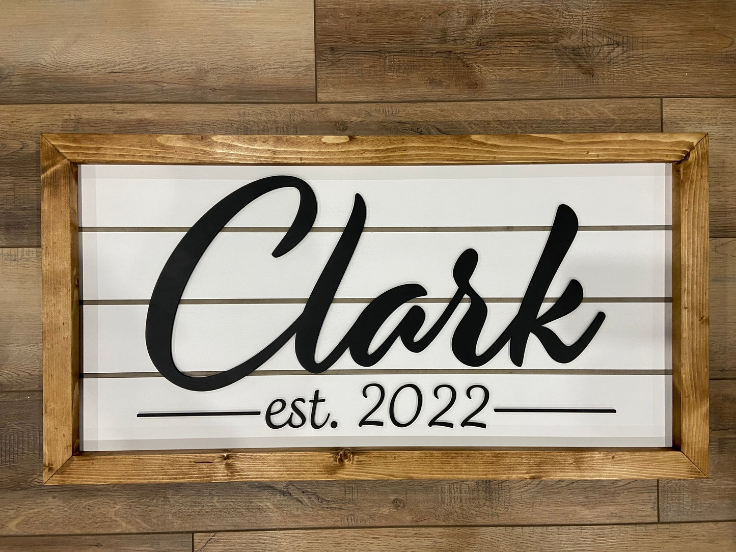 Shiplap Family Name Sign